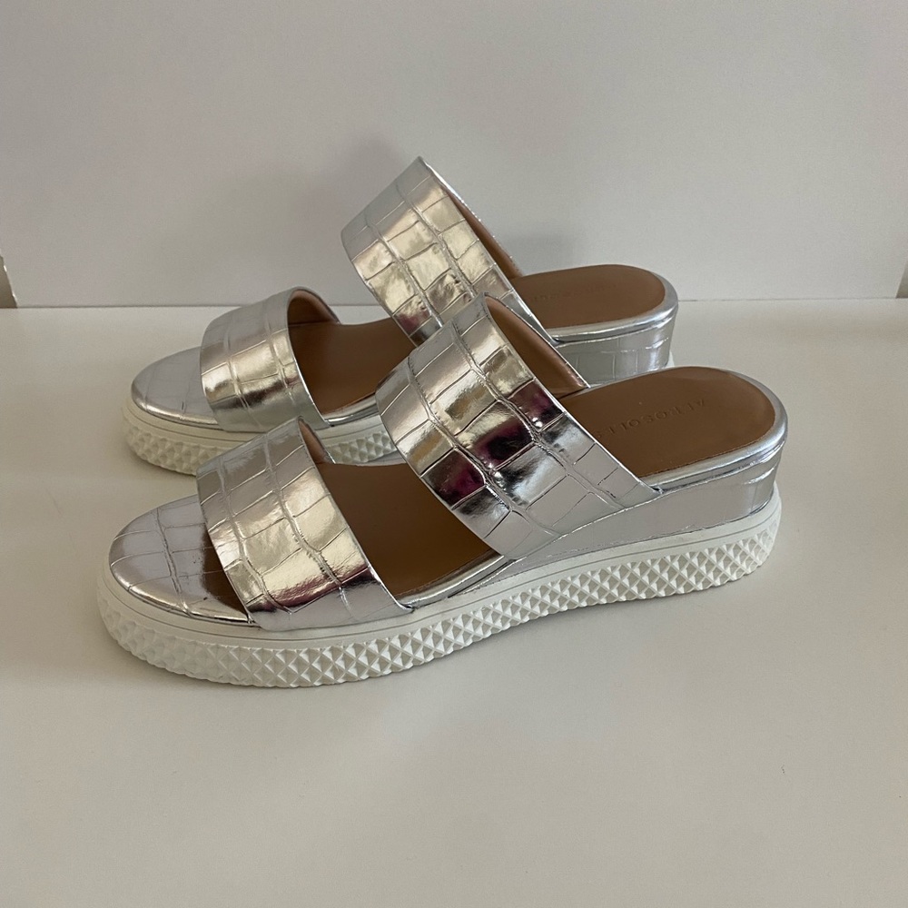 Aerosoles Zeff Metallic Silver Sandals